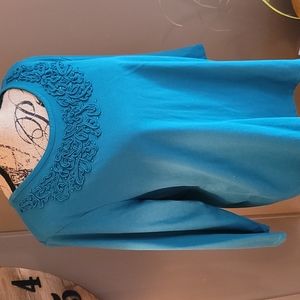 BEDFORD FAIR Green Embellished Top Size Large